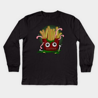 Creepy Fries Kids Long Sleeve T-Shirt